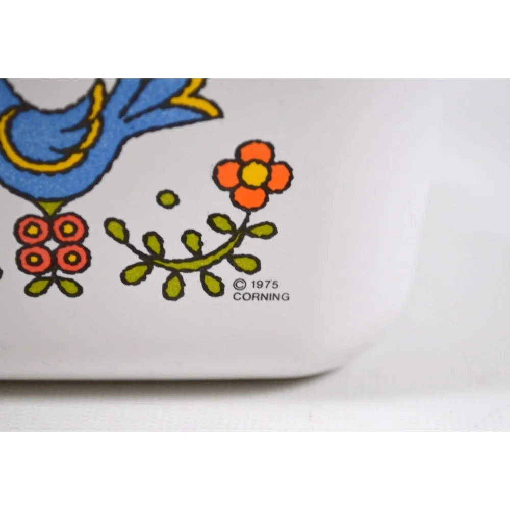 Vtg Corning Ware Casserole Baking Dish Country Festival  P-4-B  NO LID